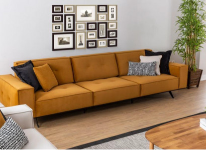 Sofa couch four-seater furniture couches upholstered sofas textile fabric furnishing